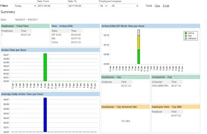 Worktime online dashboard reports